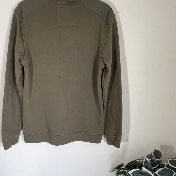 Ted Baker Men's Cotton Blend Mixed Media Pullover Sweater Thick Green 3 US M - Picture 4 of 6